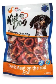 KIDDOG Entenfleisch auf Kabeljaukröllchen 250 g